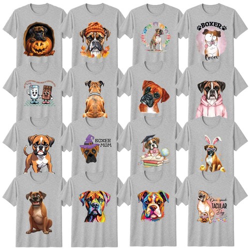 Watercolour boxer dog - dog, t-shirt